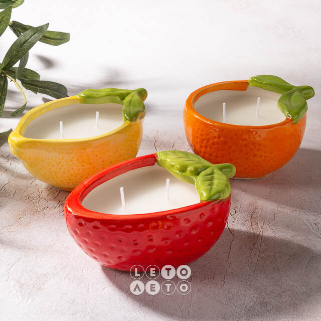 Ароматическая свеча Fruit - Лимон 14 см Koopman