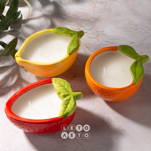 Ароматическая свеча Fruit - Лимон 14 см Koopman