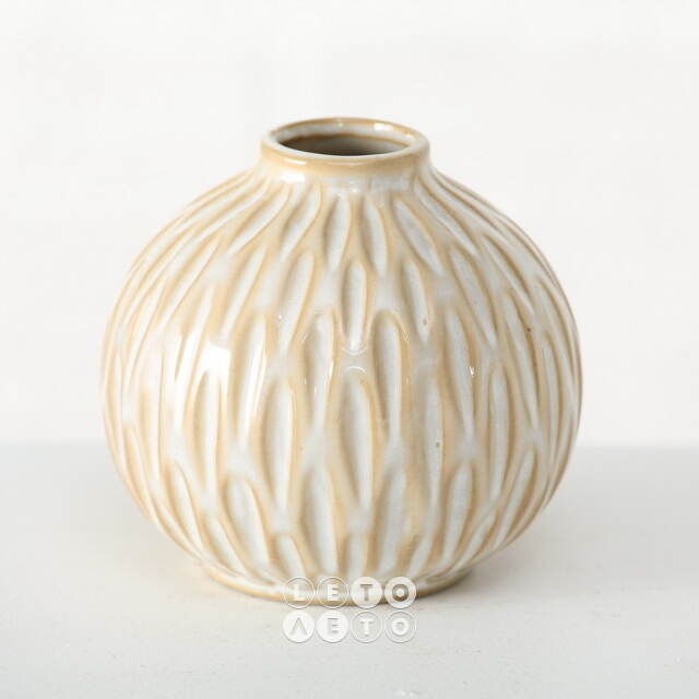 Фарфоровая ваза для цветов Creamy Pearl 9 см Boltze