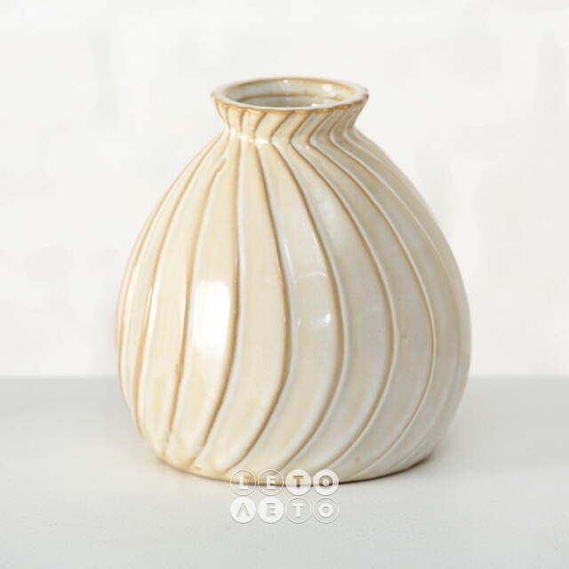 Фарфоровая ваза для цветов Creamy Pearl 11 см Boltze