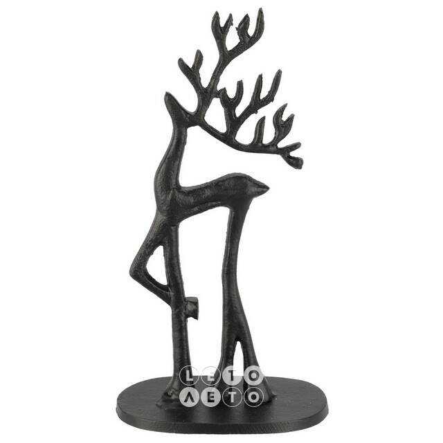 Декоративная фигура Олень Рико 21 см черный Koopman