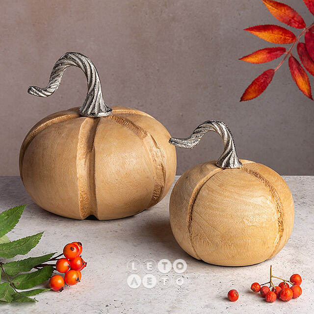 Деревянная фигурка Тыква Carmen 16 см  Koopman