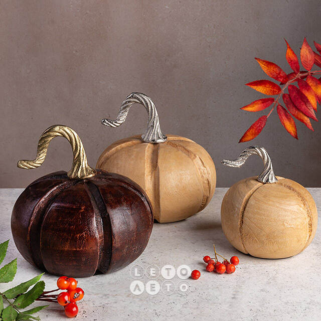 Деревянная фигурка Тыква Carmen 16 см  Koopman