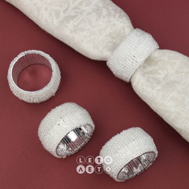 Кольца для салфеток Сан-Джулиано 5 см, 4 шт, белые Koopman