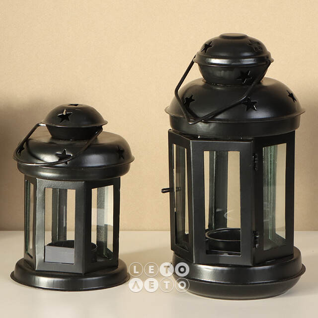 Подсвечник фонарь Severo 20 см черный Koopman
