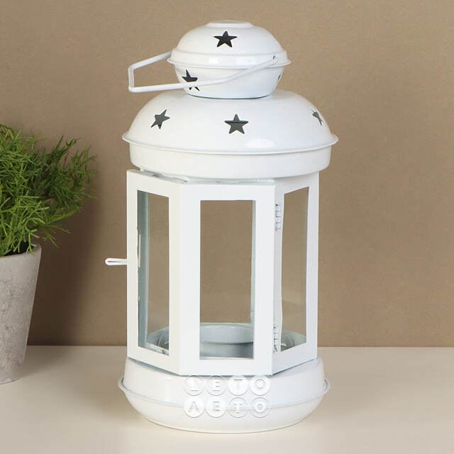 Подсвечник фонарь Severo 20 см белый Koopman