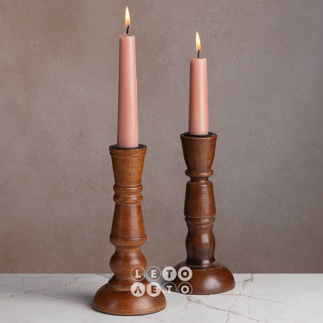 Деревянный подсвечник Andrea Ferraro 18 см Koopman
