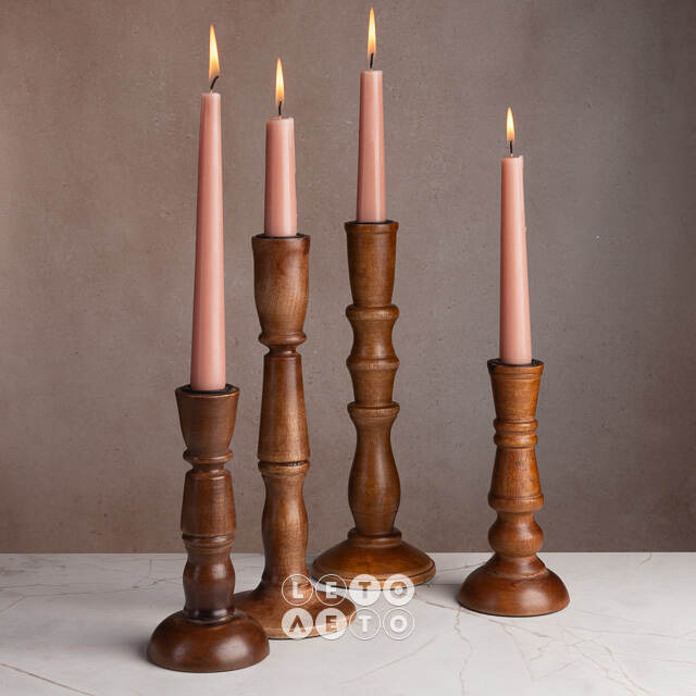 Деревянный подсвечник Andrea Ferraro 18 см Koopman