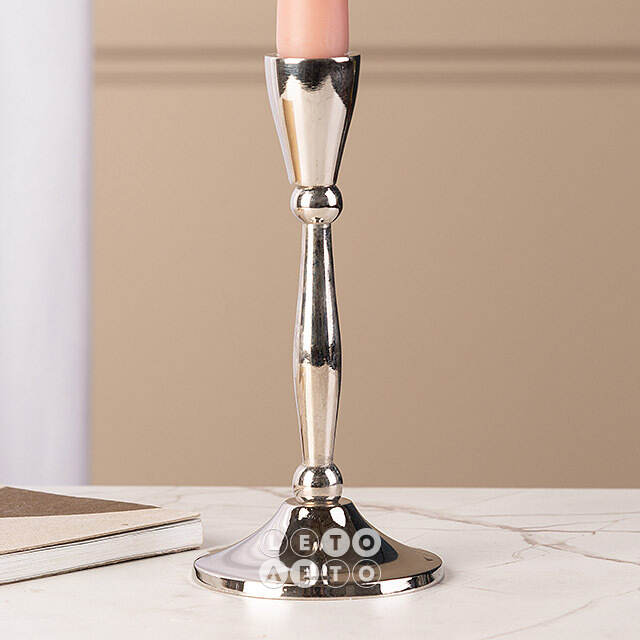 Металлический подсвечник Antonio 17 см серебряный Koopman