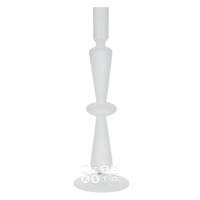 Стеклянный подсвечник Del Vetro - Merano 30*10 см белый Koopman