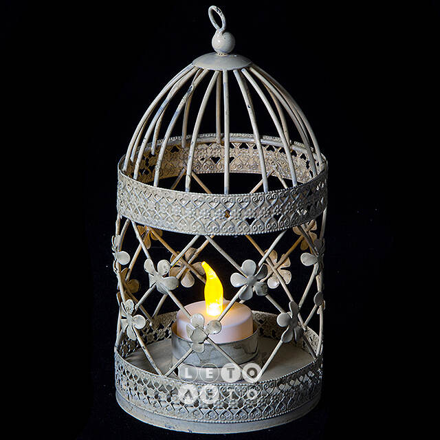 Подсвечник Птичья Клетка, 18 см, белый Koopman