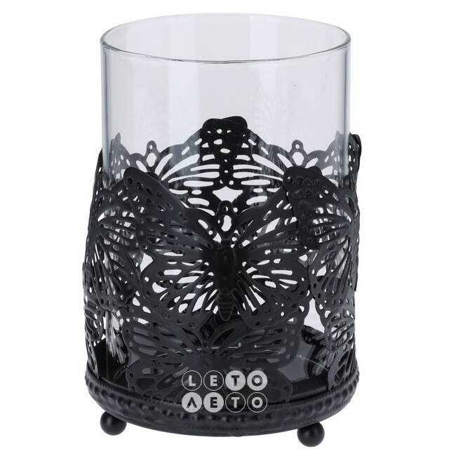 Стеклянный подсвечник Butterfly 11 см Koopman