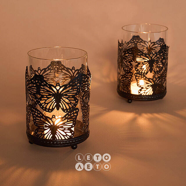 Стеклянный подсвечник Butterfly 11 см Koopman