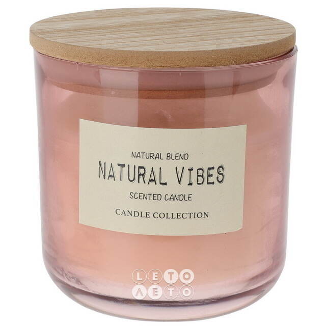 Ароматическая свеча Natural Vibes - Coconut 10 см, в стеклянном стакане Koopman
