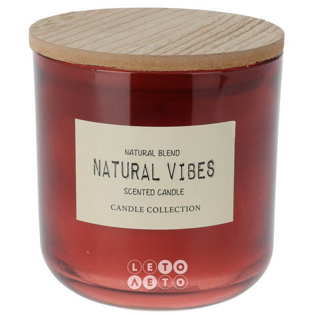 Ароматическая свеча Natural Vibes - Vanilla 10 см, в стеклянном стакане Koopman