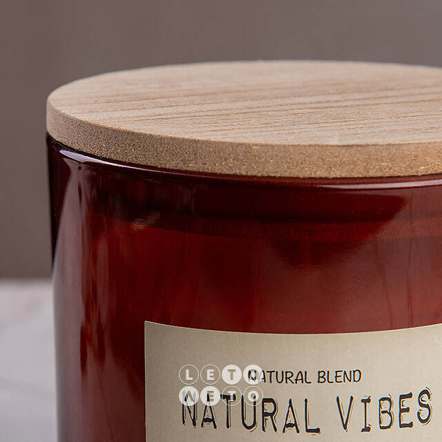 Ароматическая свеча Natural Vibes - Vanilla 10 см, в стеклянном стакане Koopman