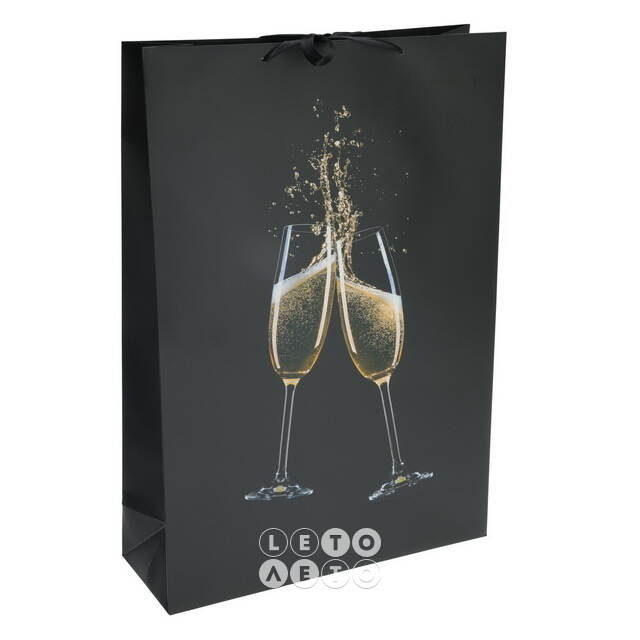 Подарочный пакет Cheers! 72*50 см черный Koopman