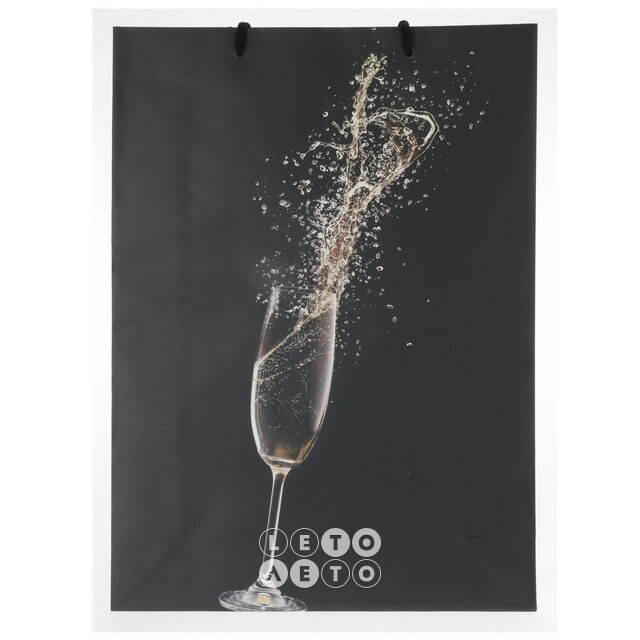 Подарочный пакет Sparkling Fortune 72*50 см черный Koopman