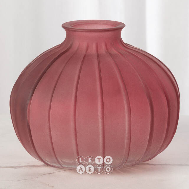 Стеклянная ваза для цветов Майенн 9 см темно-розовая Koopman (Купман)