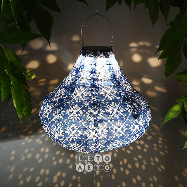 Подвесной светильник на солнечной батарее Solar Vittore 30*28 см синий, IP44 Koopman
