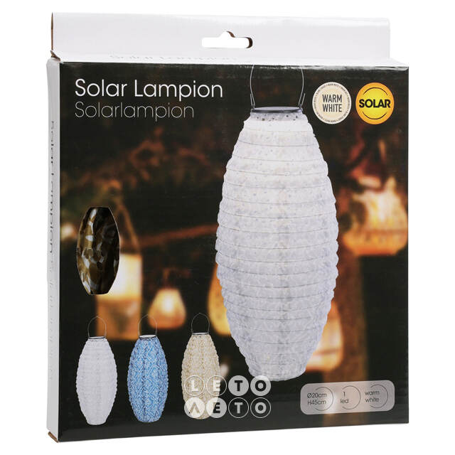Подвесной светильник на солнечной батарее Solar Vittore 45*20 см желтый, IP44 Koopman