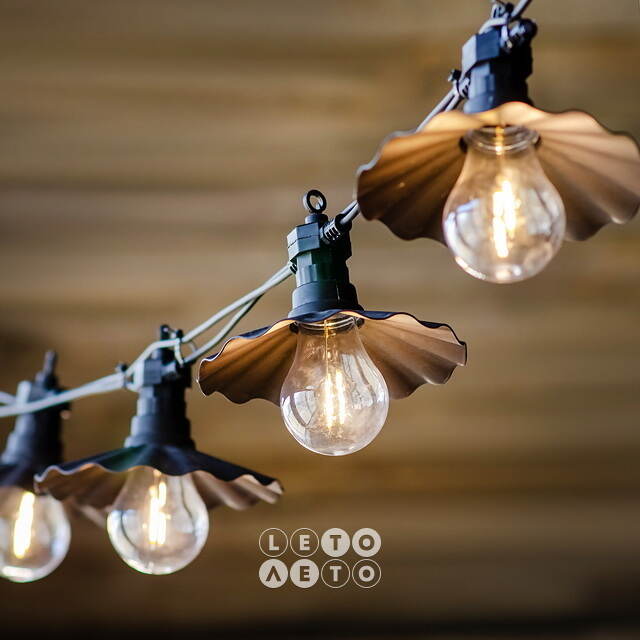 Гирлянда из лампочек Аркадия 2.5 м, 6 ламп, теплые белые LED, черный ПВХ, IP44 Koopman
