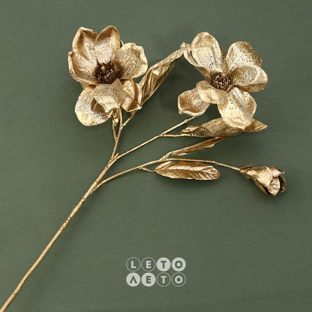 Искусственная ветка Gold Magnolias 60 см Goodwill