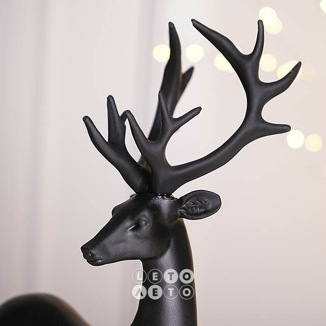 Декоративная фигурка Олень Кензо 21 см черная Koopman (Купман)
