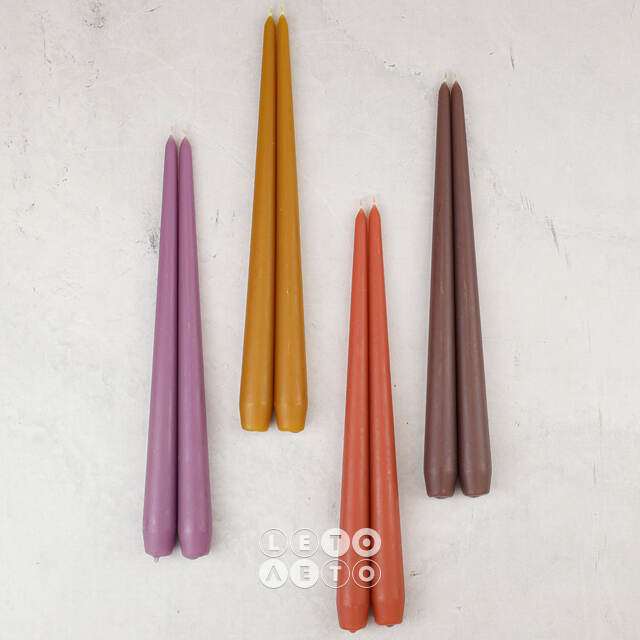 Высокая свеча 40 см Андреа Velvet медовая Candleslight