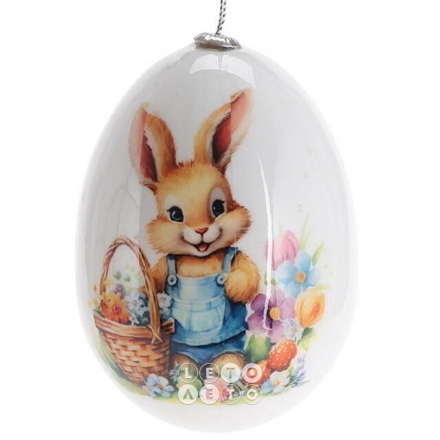 Пасхальные украшения Яйца: Easter Bunnies 7 см, 4 шт, подвеска Koopman