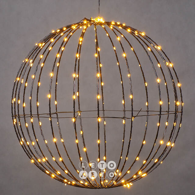 Светодиодный шар Bright Ball 40 см, 240 экстра теплых белых LED ламп, IP44 Koopman