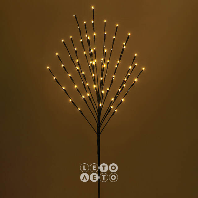 Светодиодное дерево Лейтон 110 см, 80 теплых белых LED ламп, на батарейках, таймер, IP44 Koopman (Купман)