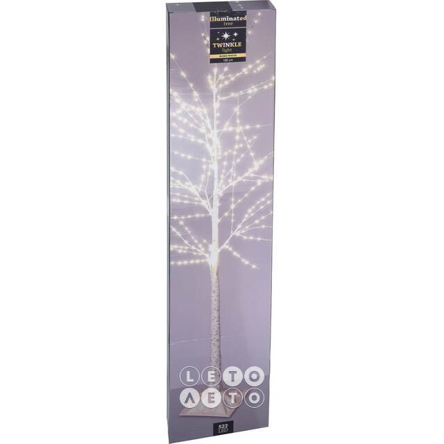 Светящееся дерево Белая Берёза 180 см теплых белых LED ламп, IP44 Koopman (Купман)