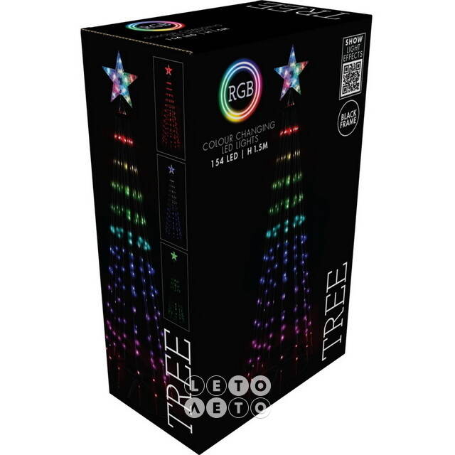 Светодиодная елка Радианта 150 см, 154 RGB LED ламп, пульт управления, контроллер, IP44 Koopman (Купман)