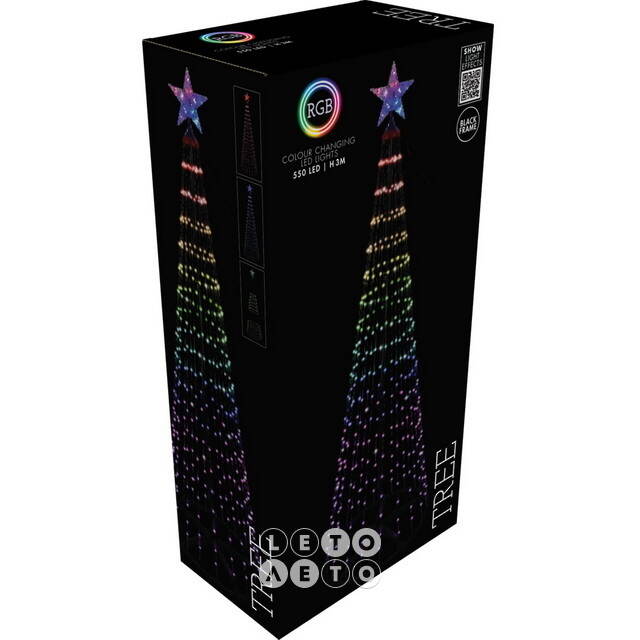 Светодиодная елка Радианта 300 см, 550 RGB LED ламп, пульт управления, контроллер, IP44 Koopman (Купман)