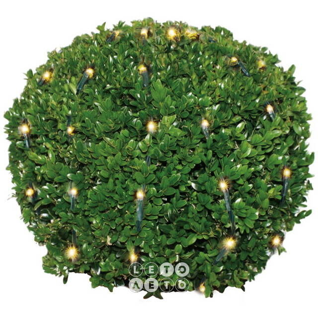 Гирлянда Сетка Самшит на дерево/куст 1.2 м, 144 теплых белых LED ламп, зеленый ПВХ, IP44 Koopman (Купман)