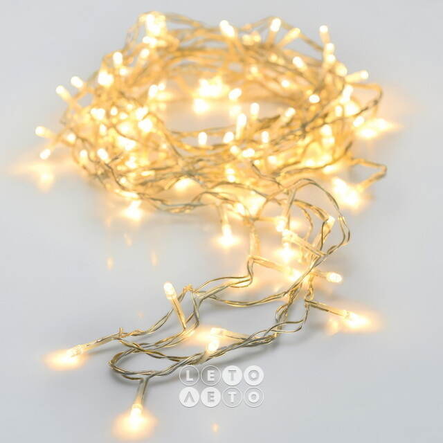 Светодиодная гирлянда Koopman Comfort 6 м, 80 теплых белых LED ламп, прозрачный ПВХ, контроллер, таймер, IP44 Koopman (Купман)