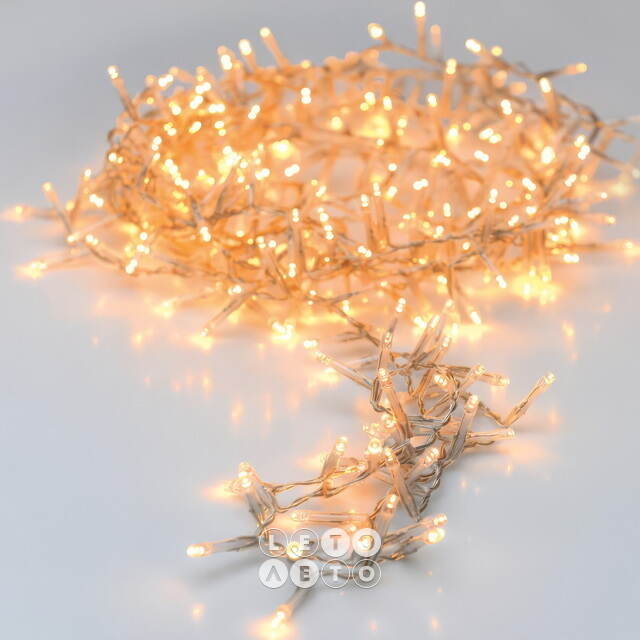 Светодиодная гирлянда Koopman Comfort 13.5 м, 180 теплых белых LED ламп, прозрачный ПВХ, контроллер, таймер, IP44 Koopman (Купман)