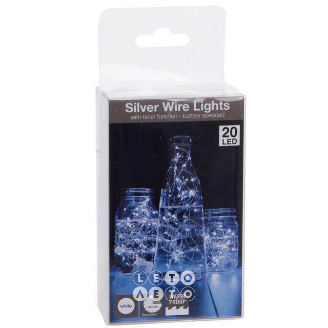 Подводный светильник-гирлянда Роса Oasis 1 м, 20 холодных белых LED Koopman