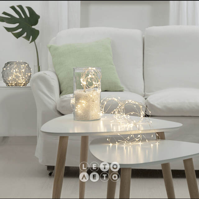 Гирлянда Лучи Росы 6*2 м, 120 теплых белых мини LED ламп, серебряная проволока, контроллер, IP44 Snowhouse