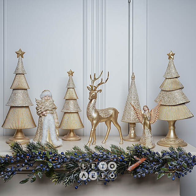 Новогодняя фигурка Олень Костанзо - Santo Natale 31 см Due Esse Christmas