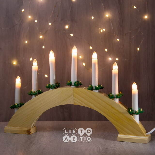 Светильник-горка Кантри 40*29 см, 7 теплых белых ламп Snowhouse