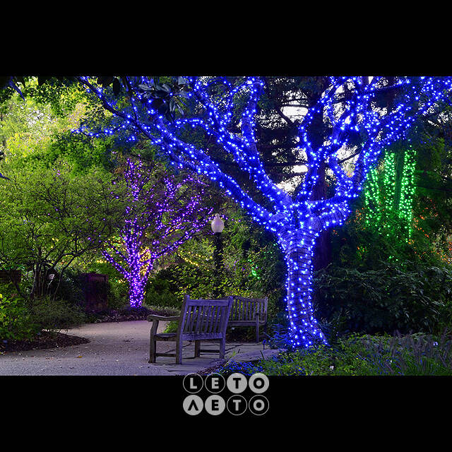 Гирлянды на дерево Клип Лайт - Спайдер 100 м, 900 синих LED, черный СИЛИКОН, IP54 BEAUTY LED