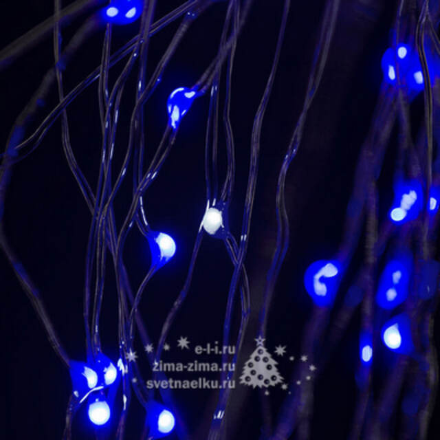 Гирлянда Лучи Росы 10*1 м, 125 синих MINILED ламп, серебряная проволока BEAUTY LED