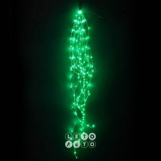 Гирлянда Лучи Росы 25*2.5 м, 700 зеленых MINILED ламп, проволока - цветной шнур BEAUTY LED