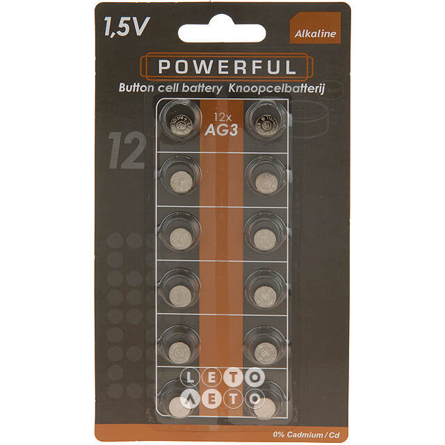 Батарейки AG3/LR41 12 шт Koopman