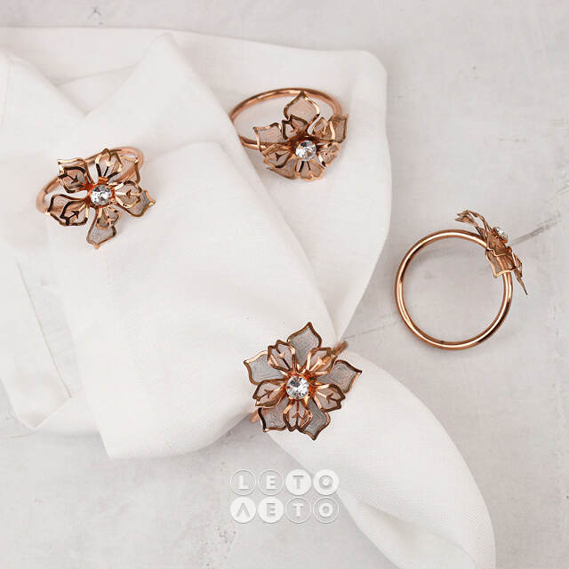 Кольца для салфеток Ормонд - Цветы Версаля 6 см, 4 шт Koopman