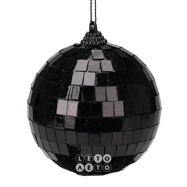 Набор елочных украшений Зеркальный Диско шар Black 8 см, 12 шт Koopman