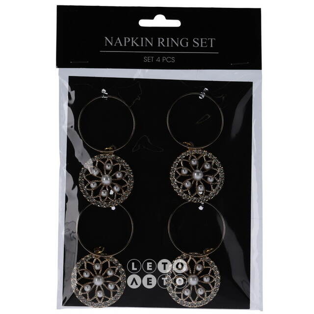 Кольца для салфеток Mandala Flower - Gold, 4 шт Koopman