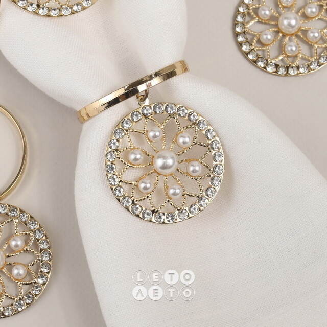 Кольца для салфеток Mandala Flower - Gold, 4 шт Koopman